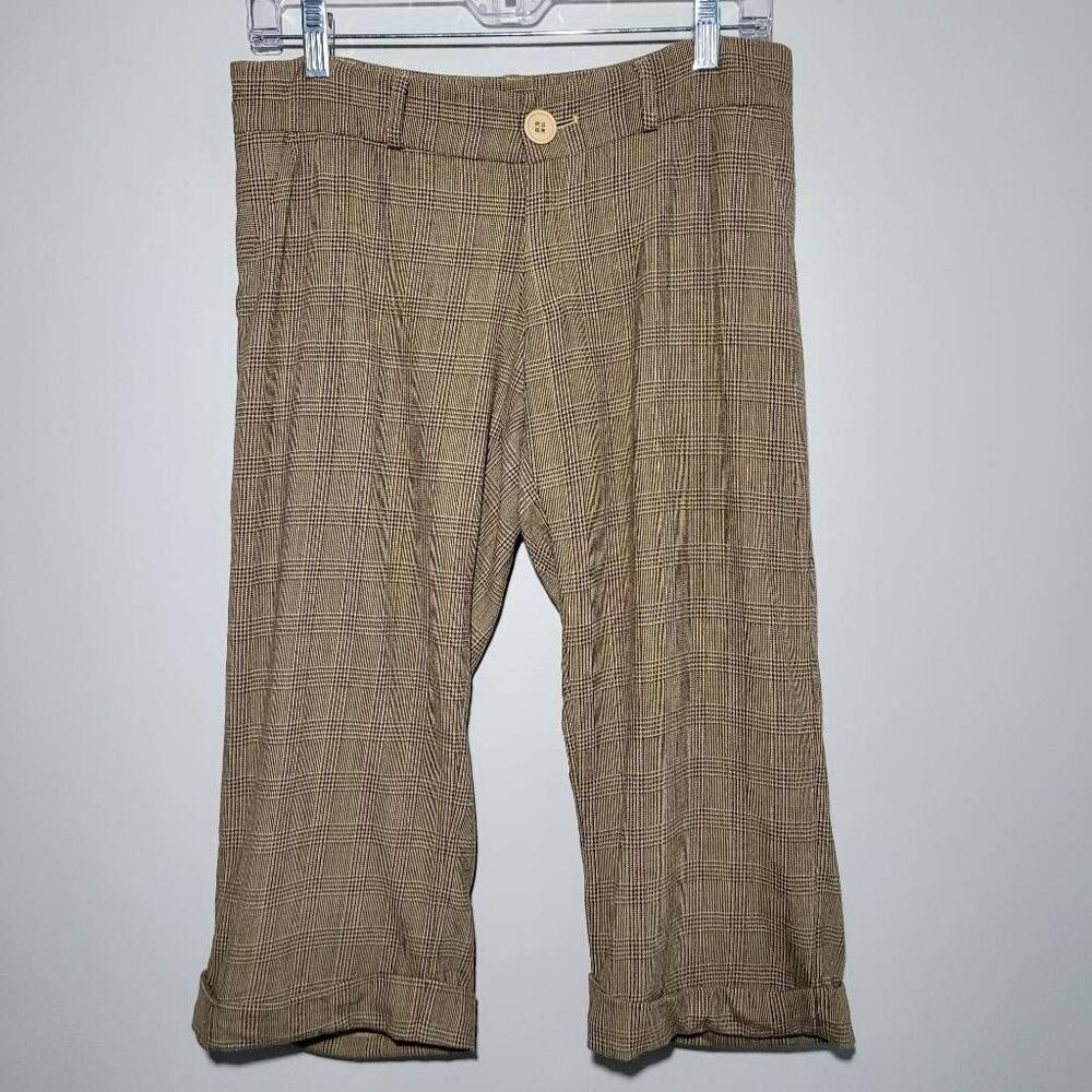 Vintage Y2K plaid capri trousers‎ cuffed twill low rise preppy paris hilton twee